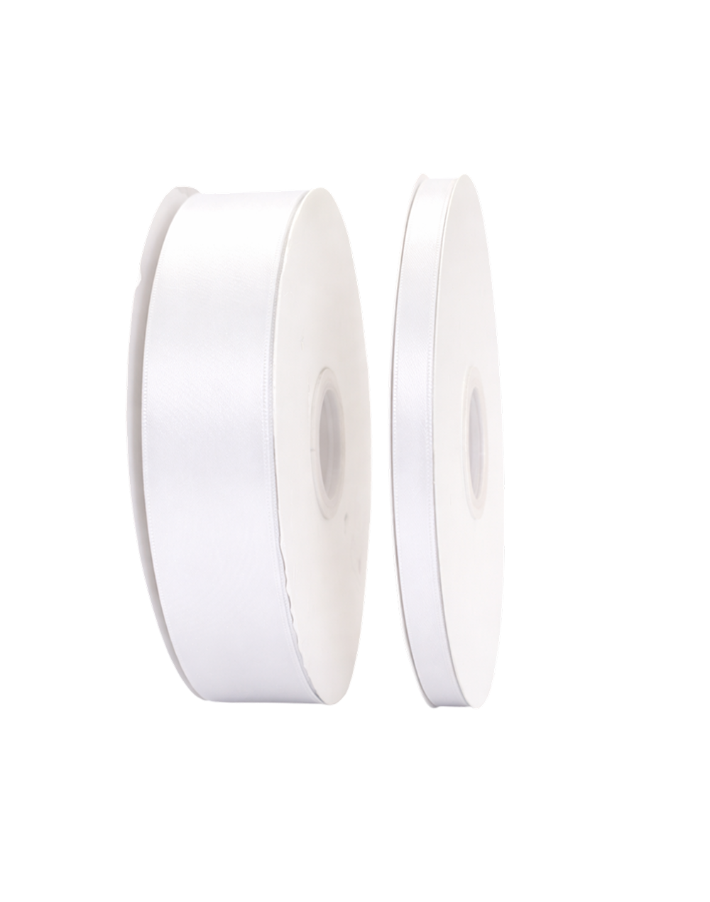 White Double Faced Satin Ribbon - 100 Yards 0.5"