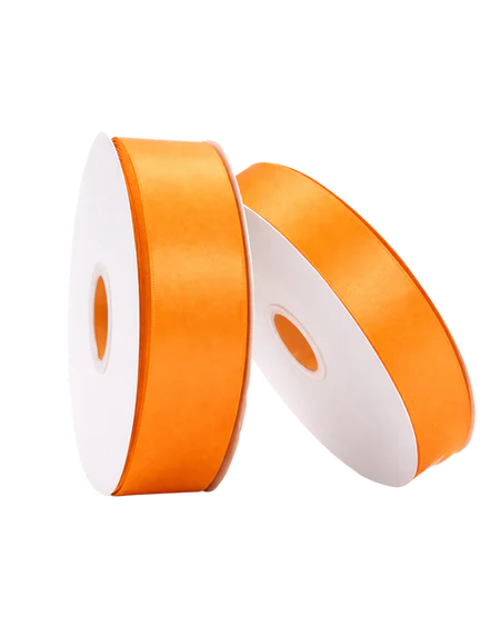 Tangerine Double Faced Satin Ribbon - 100 Yards 1"