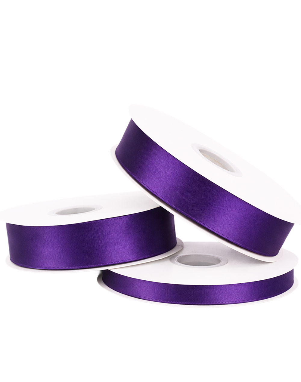 Purple Double Faced Satin Ribbon - 100 Yards 0.5"
