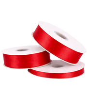 Poppy Red Double Faced Satin Ribbon - 100 Yards 0.5"