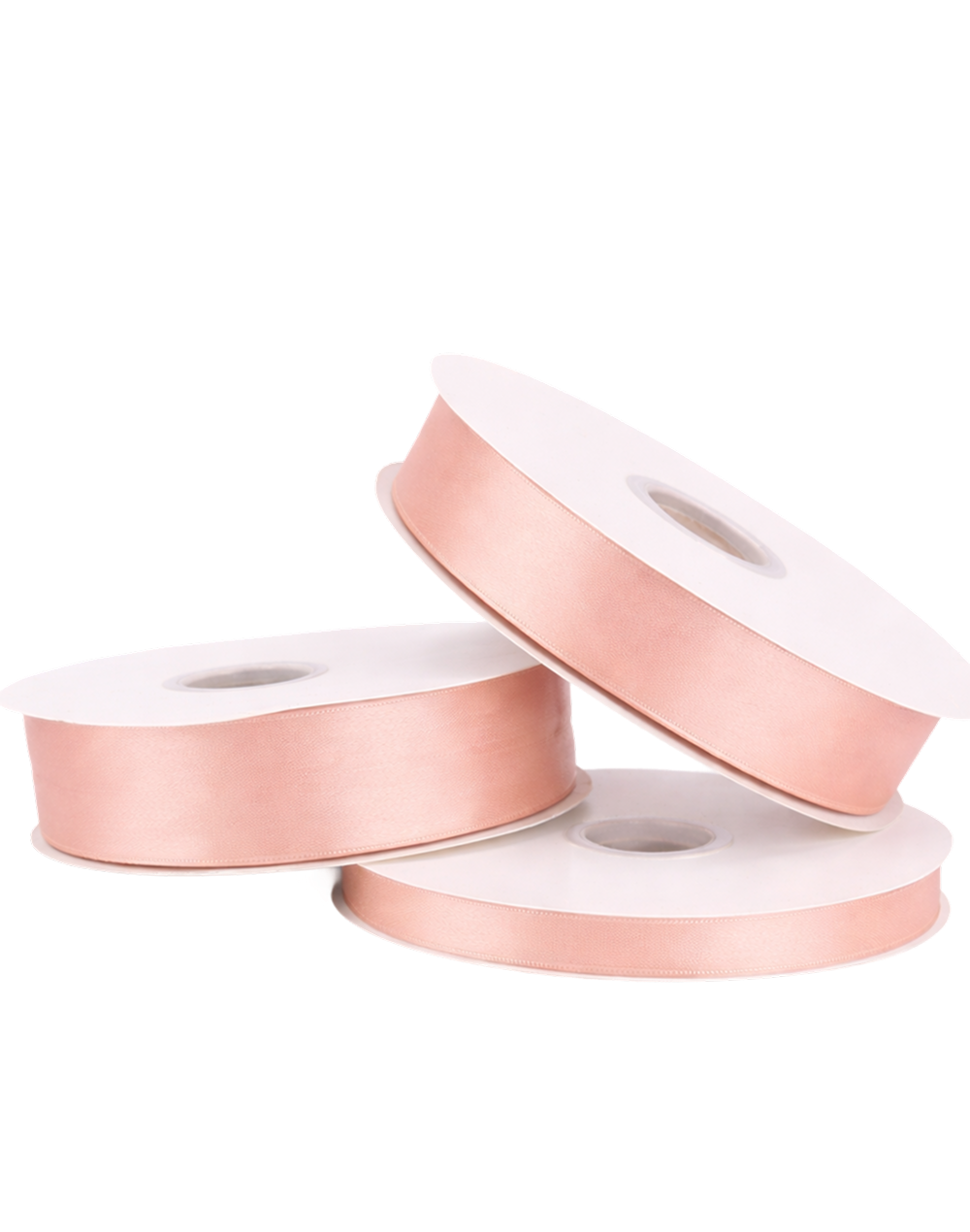 Peach Double Faced Satin Ribbon - 100 Yards 0.5"
