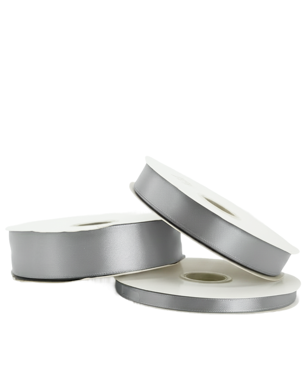 Grey Double Faced Satin Ribbon - 100 Yards 0.5"