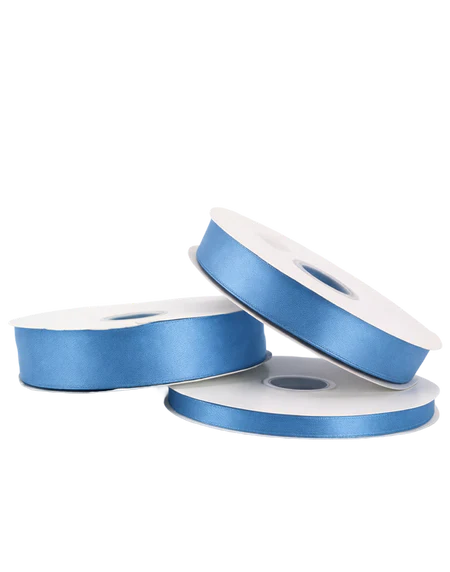 Capri Blue Double Faced Satin Ribbon - 100 Yards 0.5"
