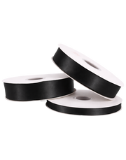 Black Double Faced Satin Ribbon - 100 Yards 0.5"