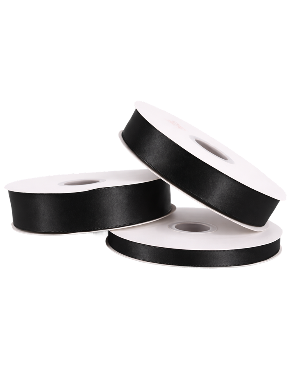 Black Double Faced Satin Ribbon - 100 Yards 0.5"