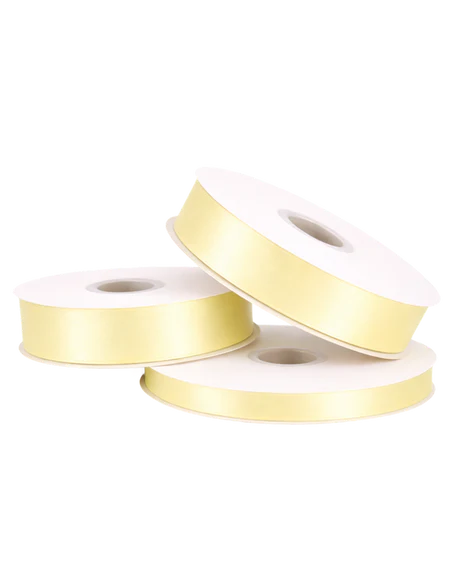 Baby Maize Double Faced Satin Ribbon - 100 Yards 0.5"