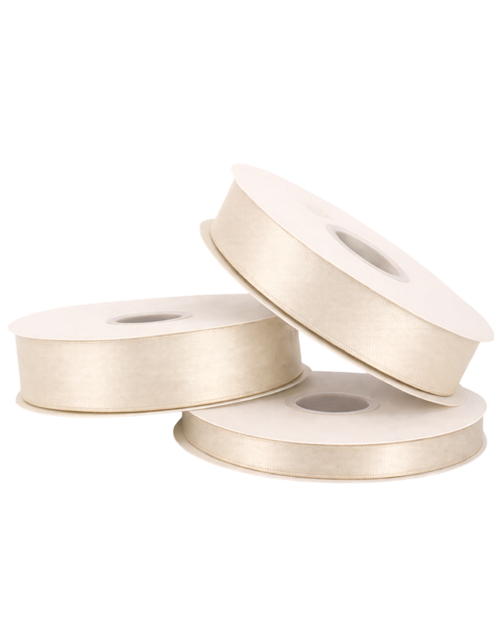 Antique White Double Faced Satin Ribbon - 100 Yards 0.5"