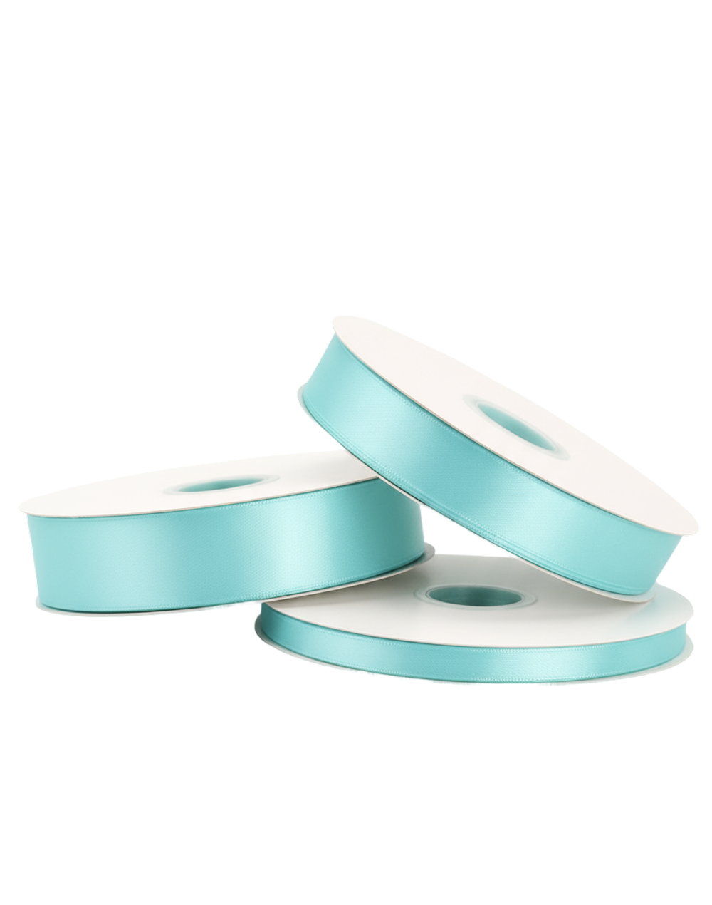 Aqua Double Faced Satin Ribbon - 100 Yards 0.5"