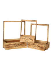 Wooden Basket Trio Set