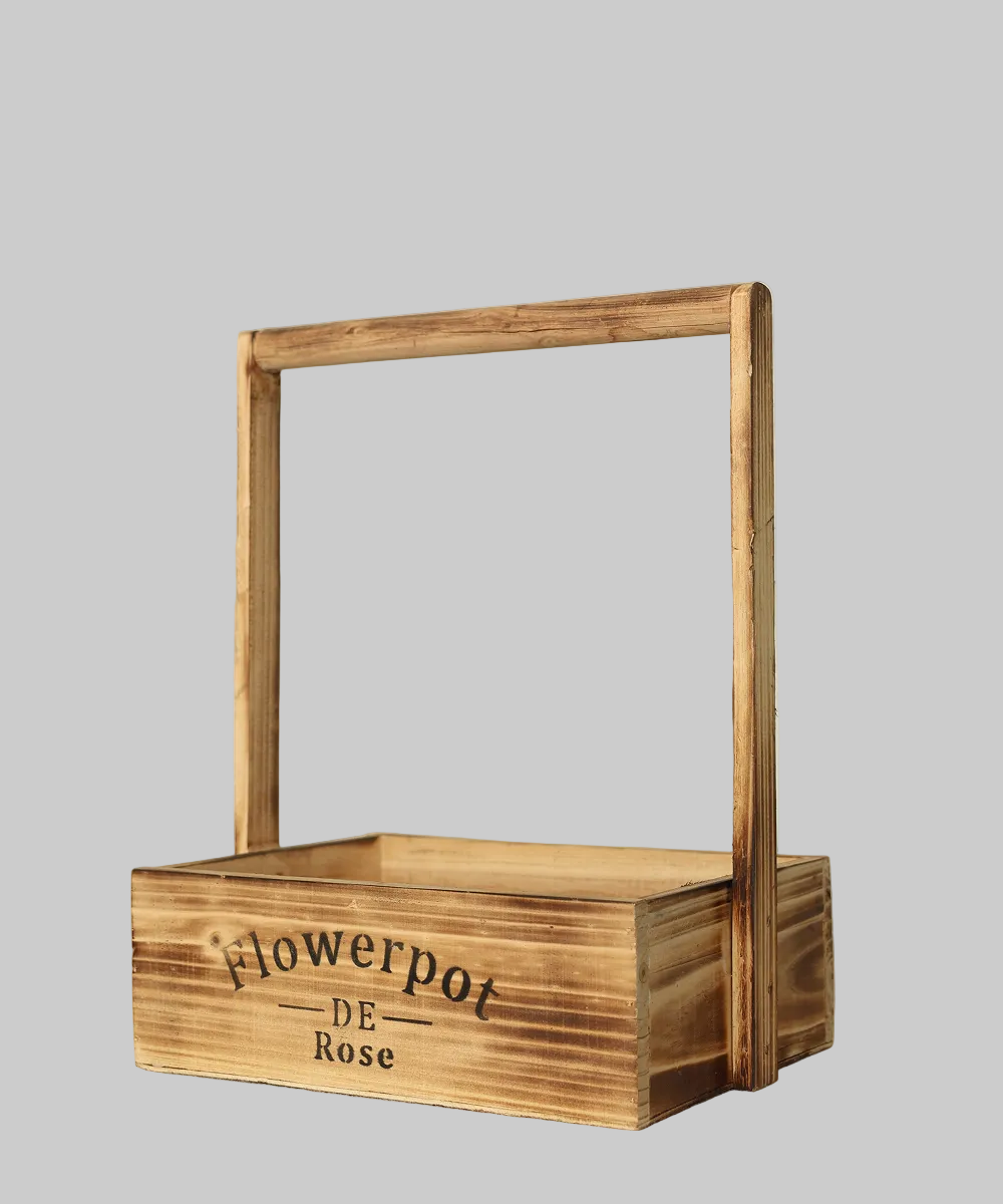 Wooden Basket Trio Set