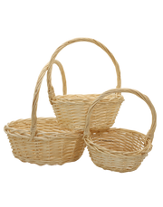 Round Woven Basket Trio