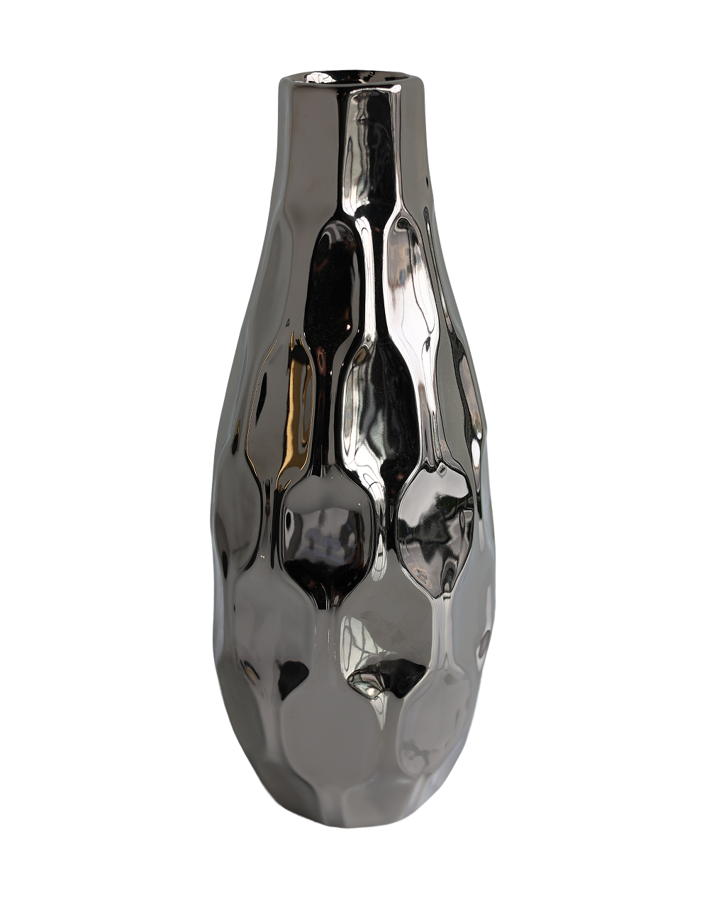 Silver Neck Vase