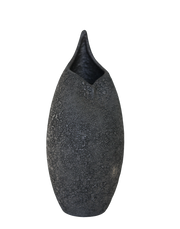 TerraForge Onyx Cut Mouth Vase Medium