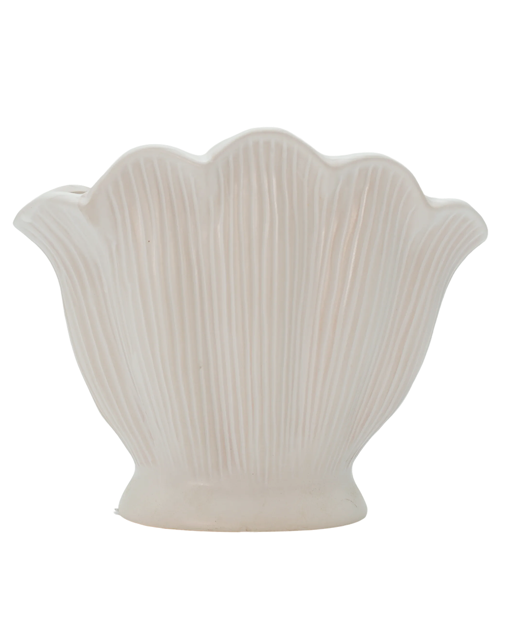 White Shell Vase - Large