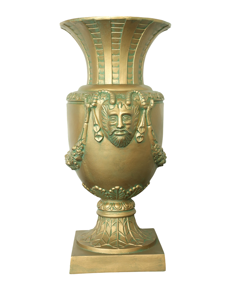 Gold Leone Urn-40"H Gold