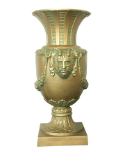 Gold Leone Urn-40"H Gold