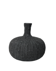 TerraForge Onyx Pebble Vase Black