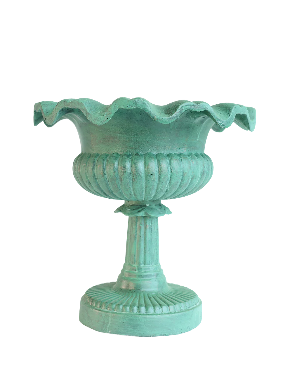 Antique Verdigras Urn- 15"H