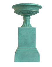 Antique Verdigras Valmont Urn-17"H