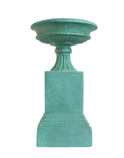 Antique Verdigras Valmont Urn-14"H Green