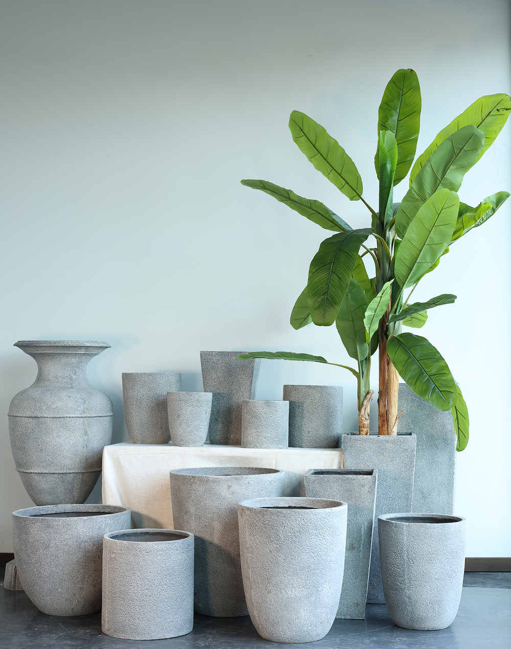 Stone Solenne Planter-10"H