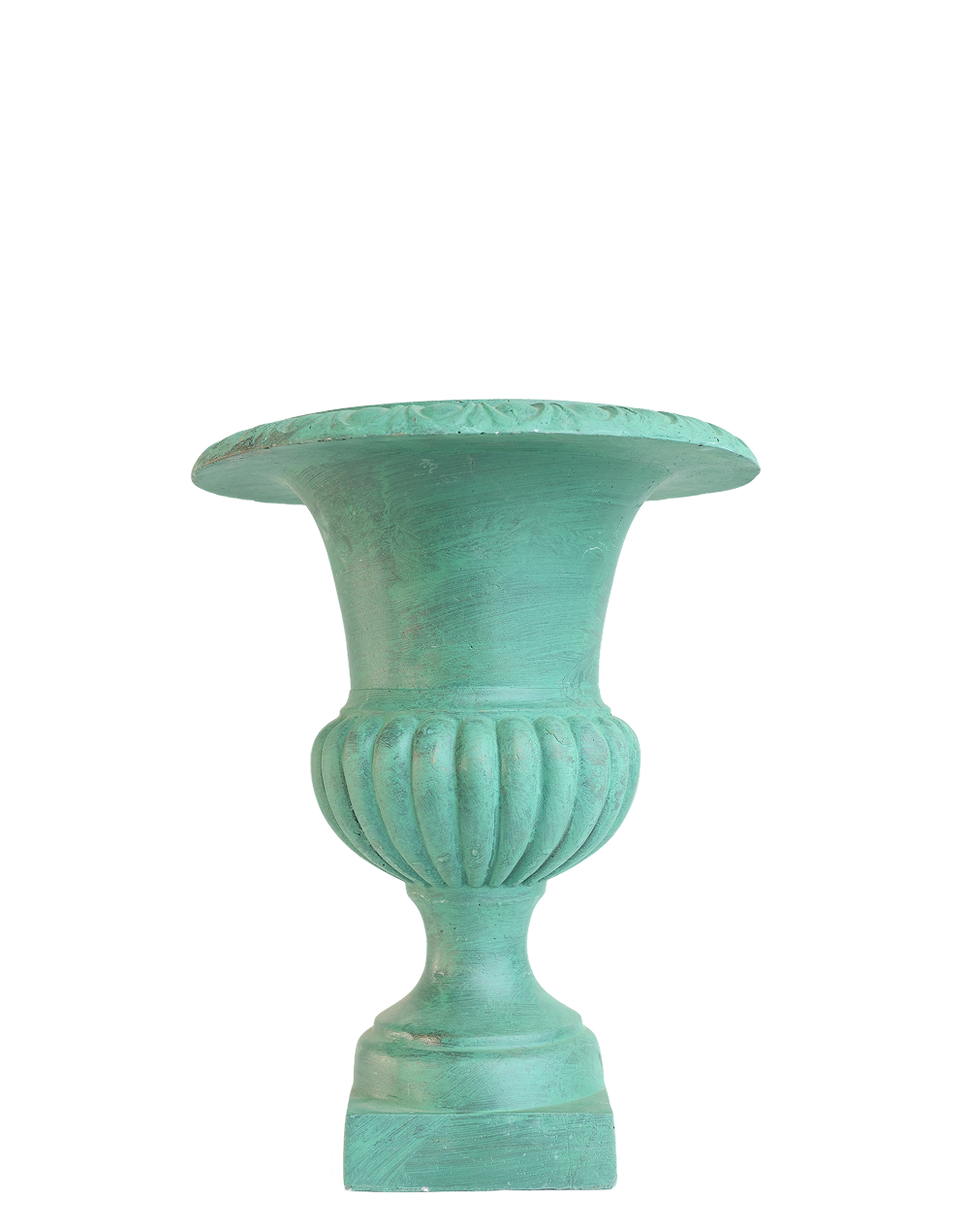 Antique Verdigras Roman Fiberglass Urn - 12"H