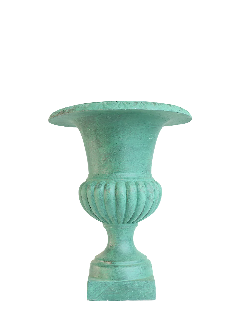 Antique Verdigras Roman Fiberglass Urn - 12"H