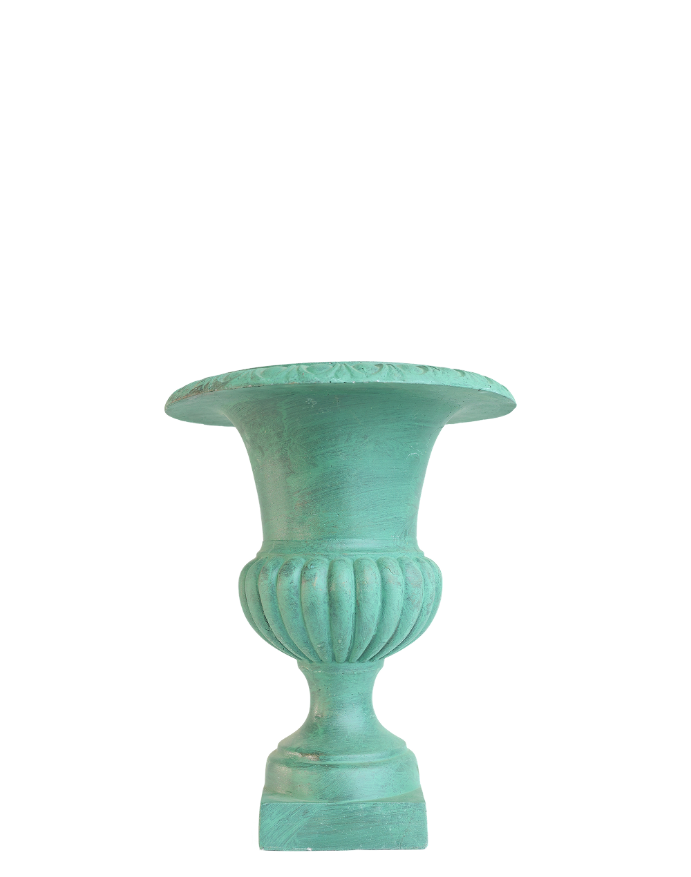Antique Verdigras Roman Fiberglass Urn - 10"H