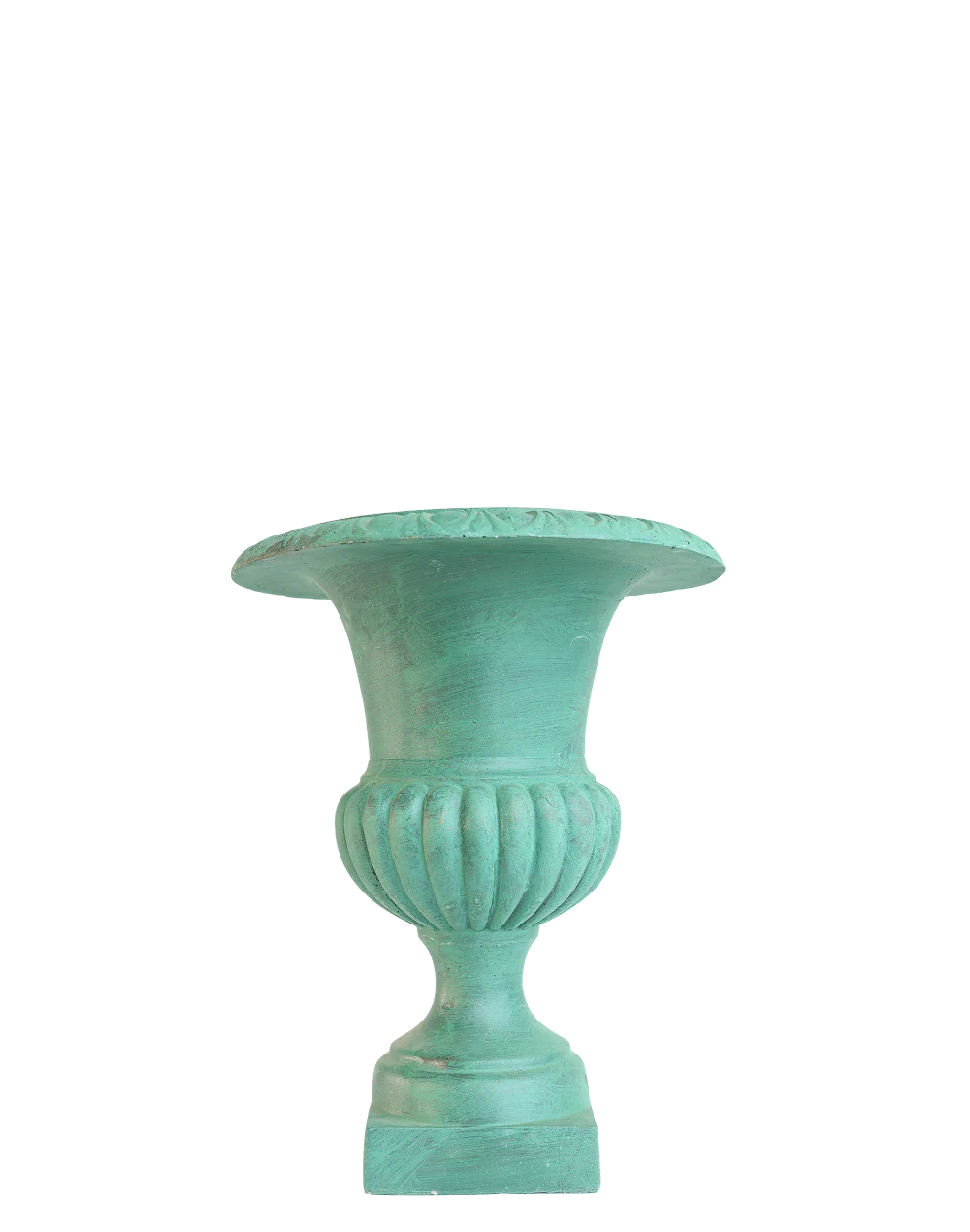 Antique Verdigras Roman Fiberglass Urn - 10"H
