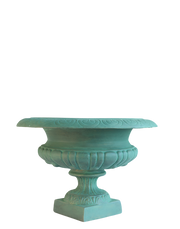 Antique Verdigras Greek Urn-15"H Green