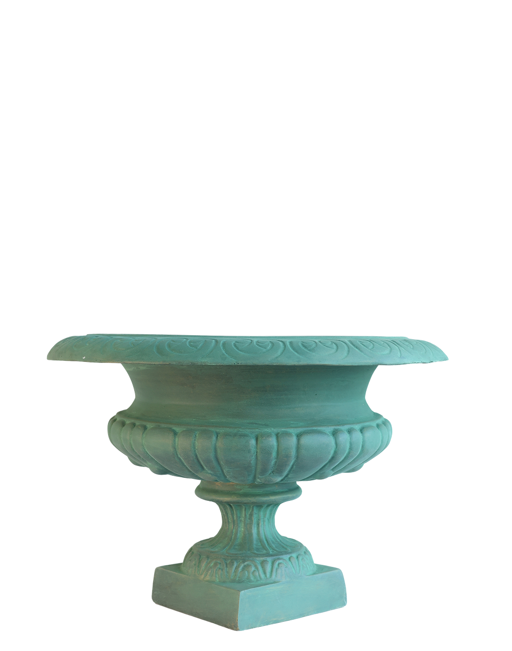 Antique Verdigras Greek Urn-15"H Green