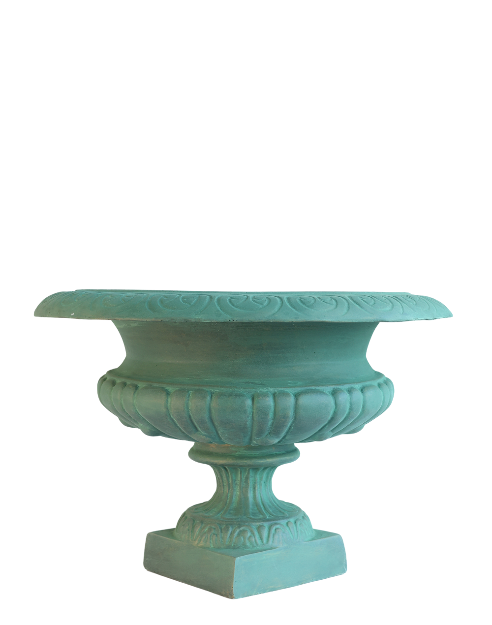 Antique Verdigras Greek Urn-16"H
