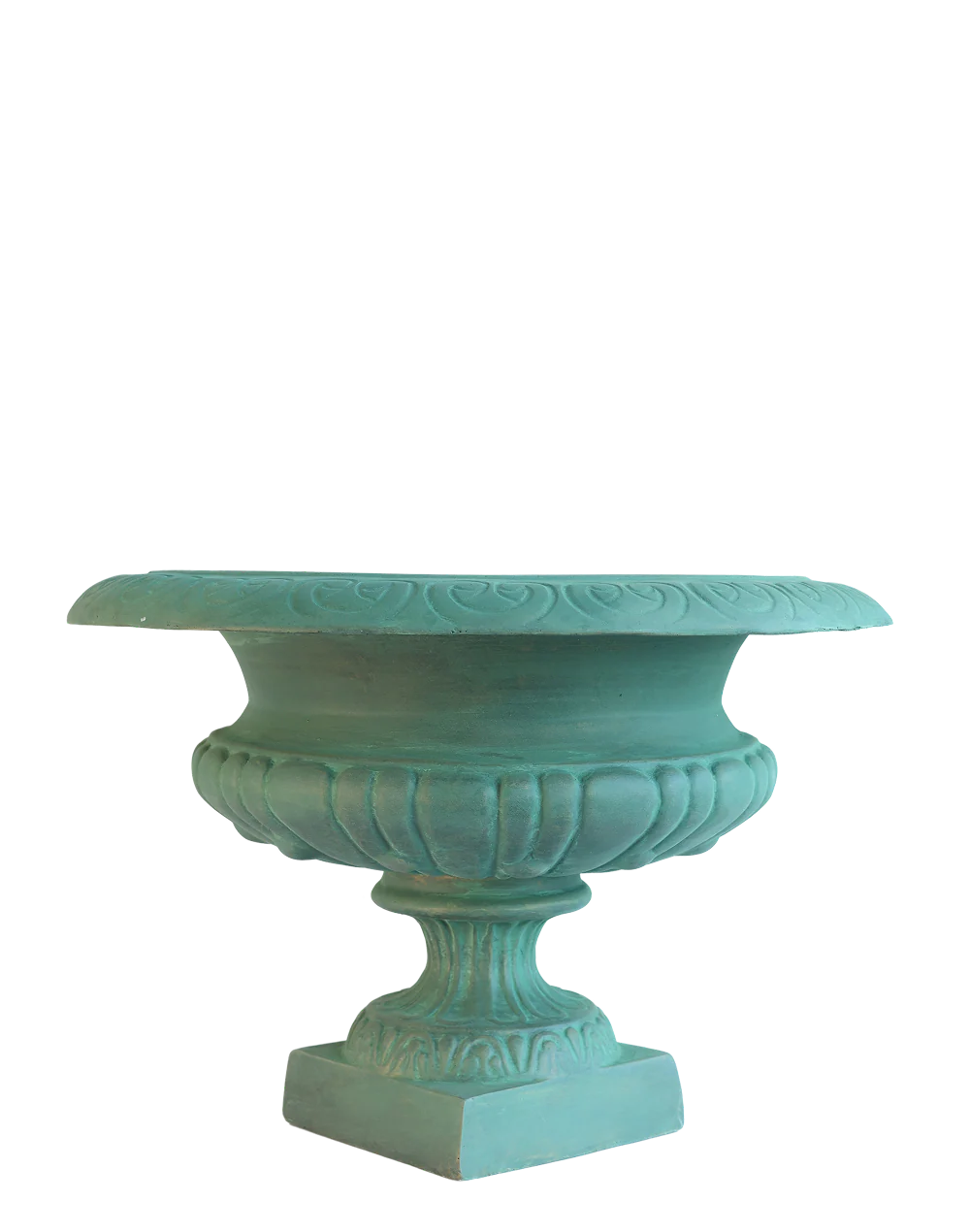 Antique Verdigras Greek Urn-16"H