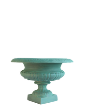 Antique Verdigras Greek Urn-11"H Green
