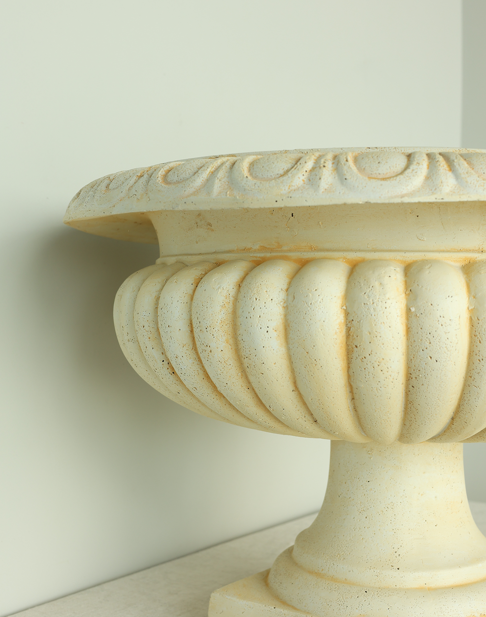 Ivory Large Greek Belly Urn-26"H