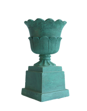 Antique Verdigras Firenze Urn-13"H
