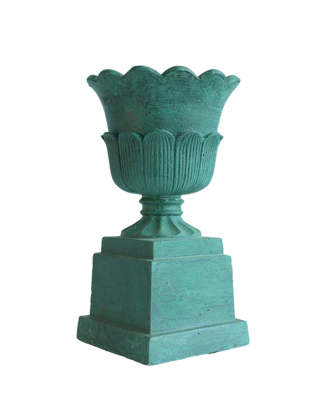 Antique Verdigras Firenze Urn-13"H
