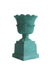 Antique Verdigras Firenze Urn-10"H