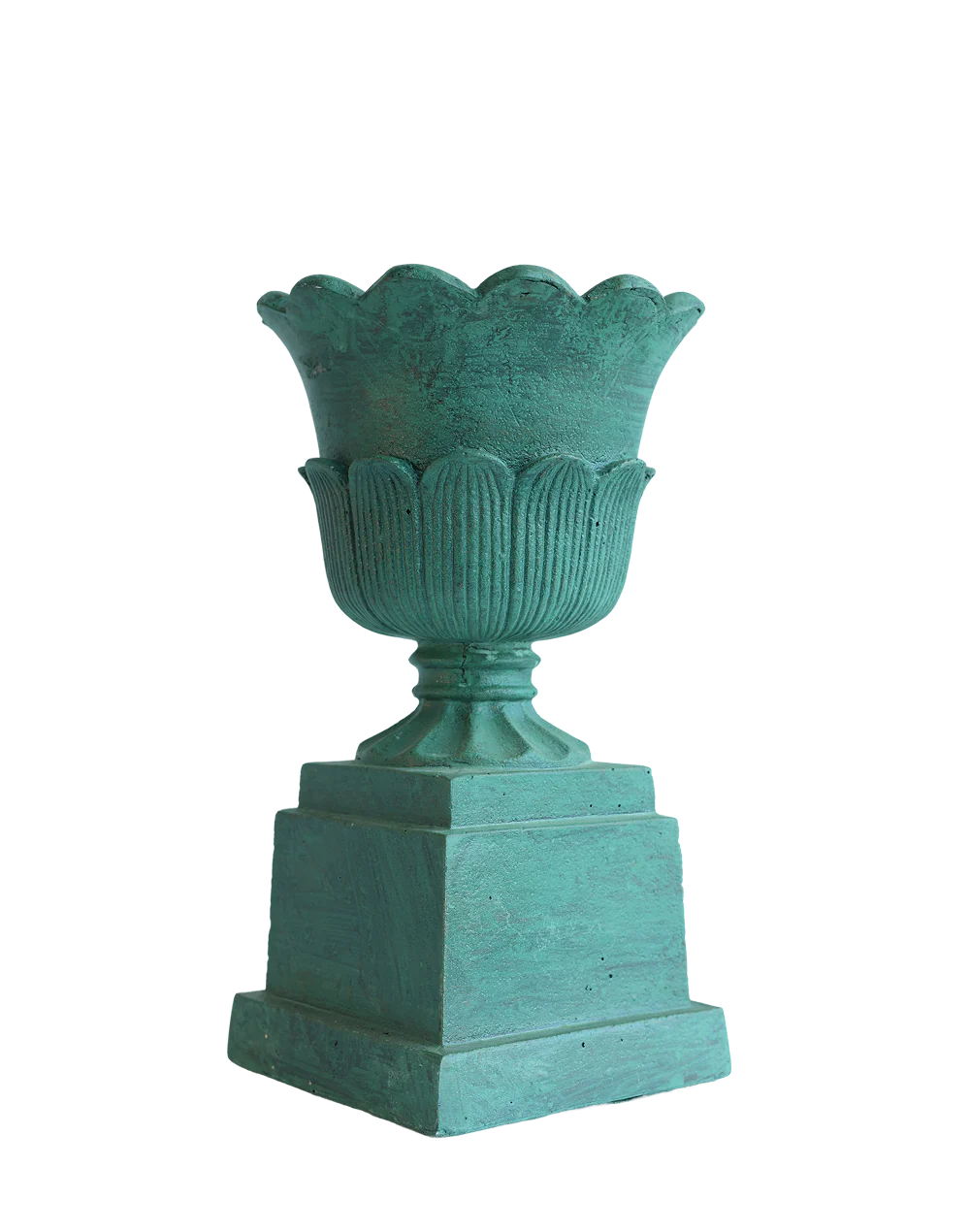 Antique Verdigras Firenze Urn-10"H