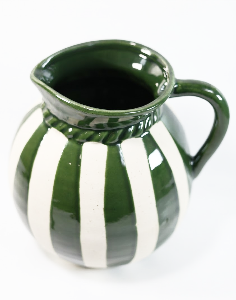 Portofino Striped Globe Pitcher