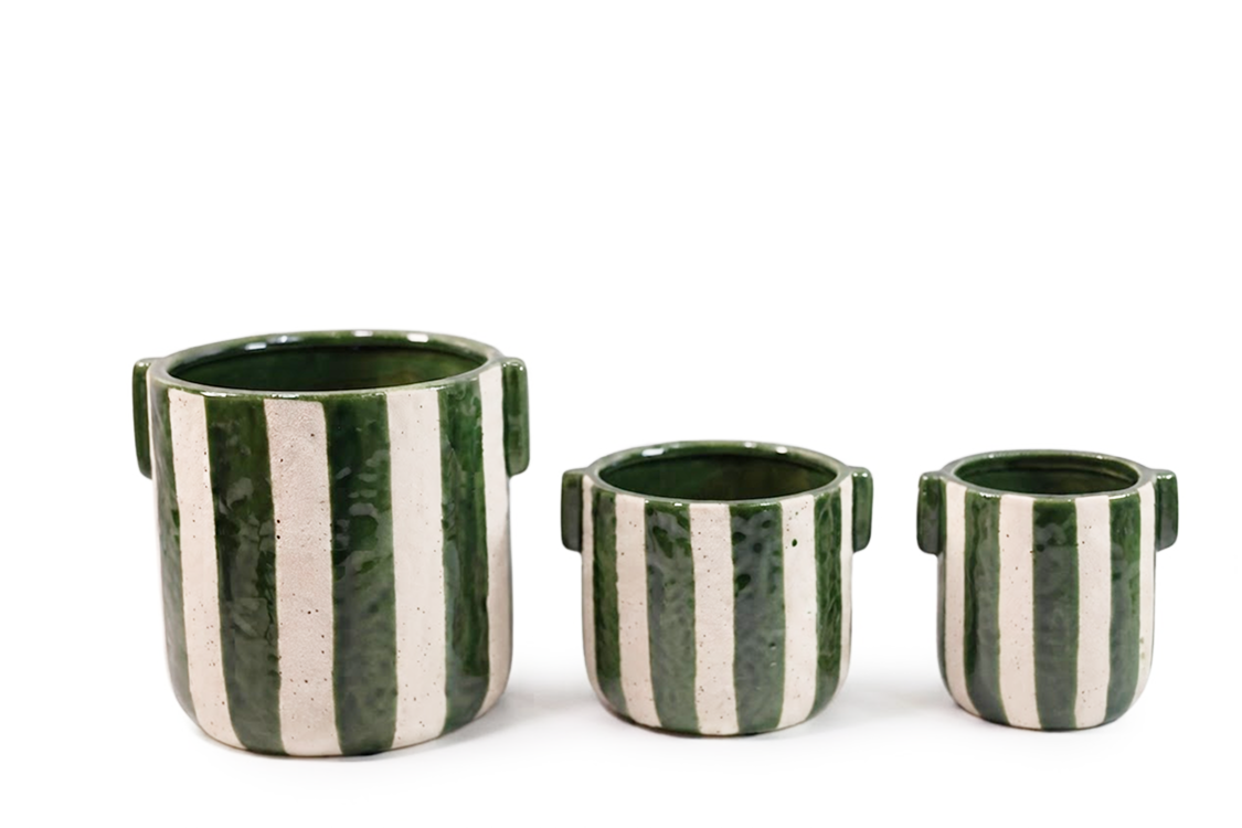 Portofino Striped Cylinder Collection | Available in 3 Sizes