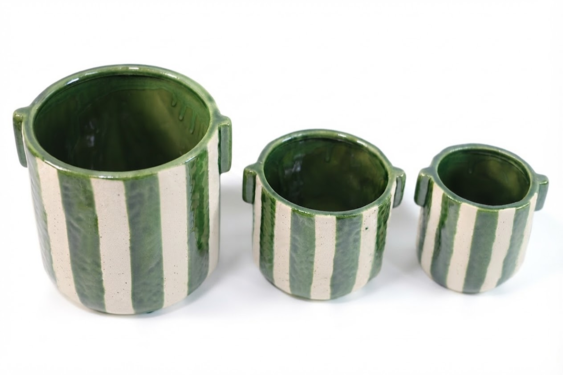 Portofino Striped Cylinder Collection | Available in 3 Sizes