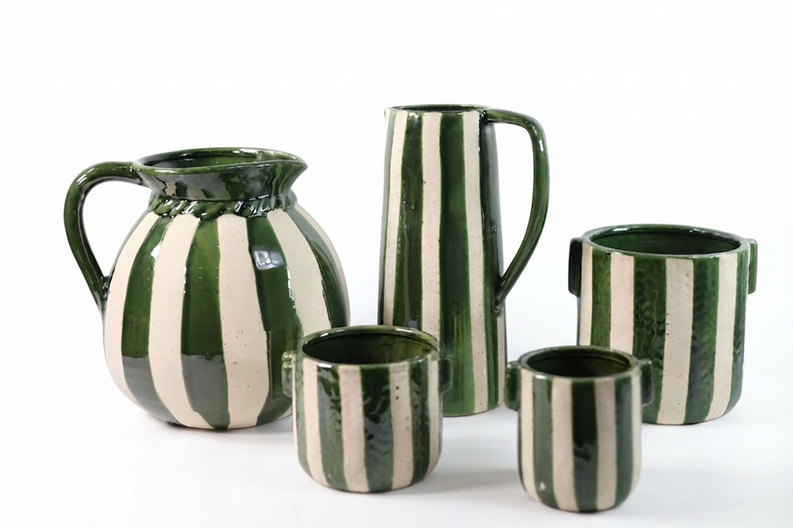 Portofino Striped Tall Jug