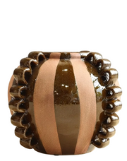 Cottage Ruffle Globe Chestnut Stripe Collection | Available in 2 Sizes