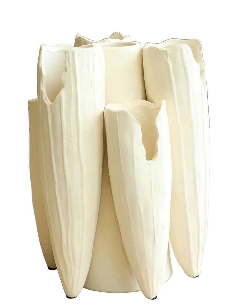 Grotto Sculpted Cluster Vase – Ivory | 2 Sizes