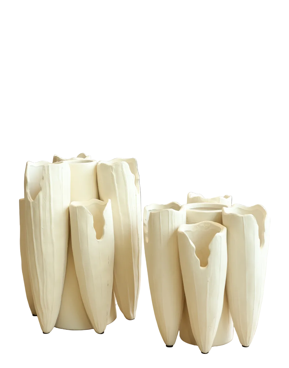 Grotto Sculpted Cluster Vase – Ivory | 2 Sizes