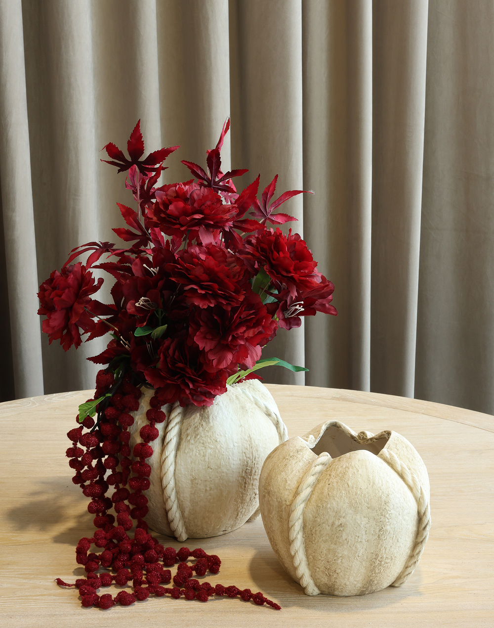 Sahara Rope-Bound Pod Vase – Desert Sand | Available in 2 Sizes