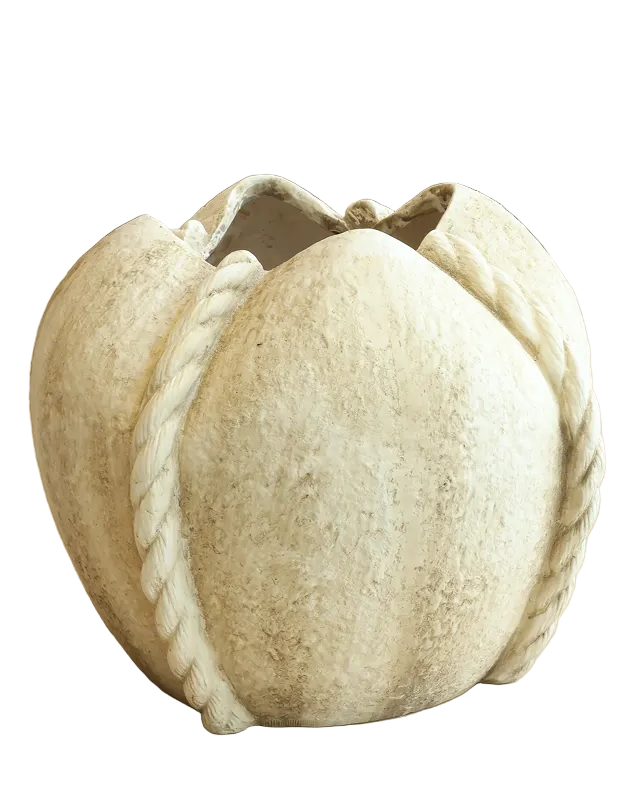 Sahara Rope-Bound Pod Vase – Desert Sand | Available in 2 Sizes