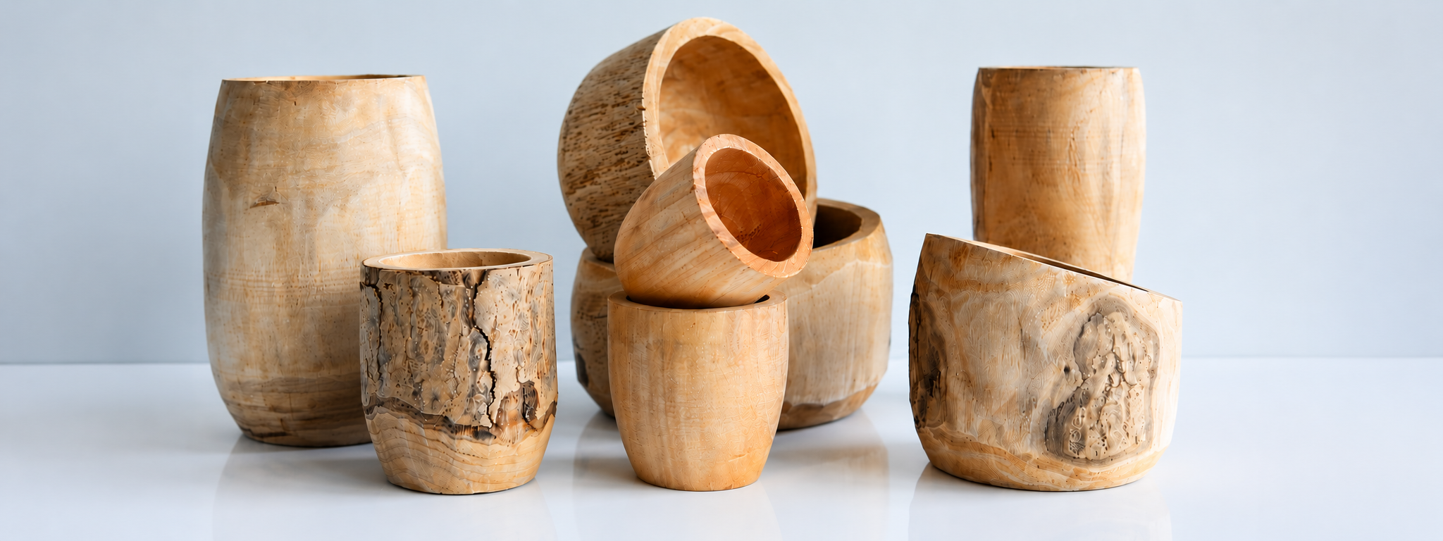 Wooden Vases