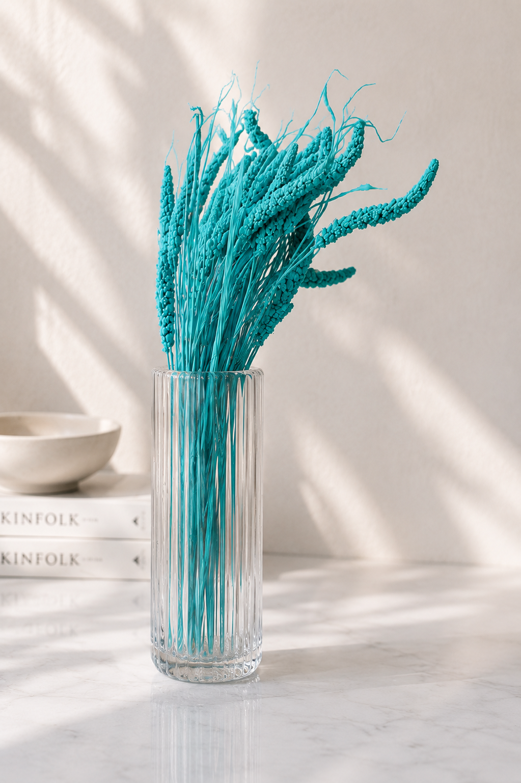 Dried Turquoise Setaria Blue